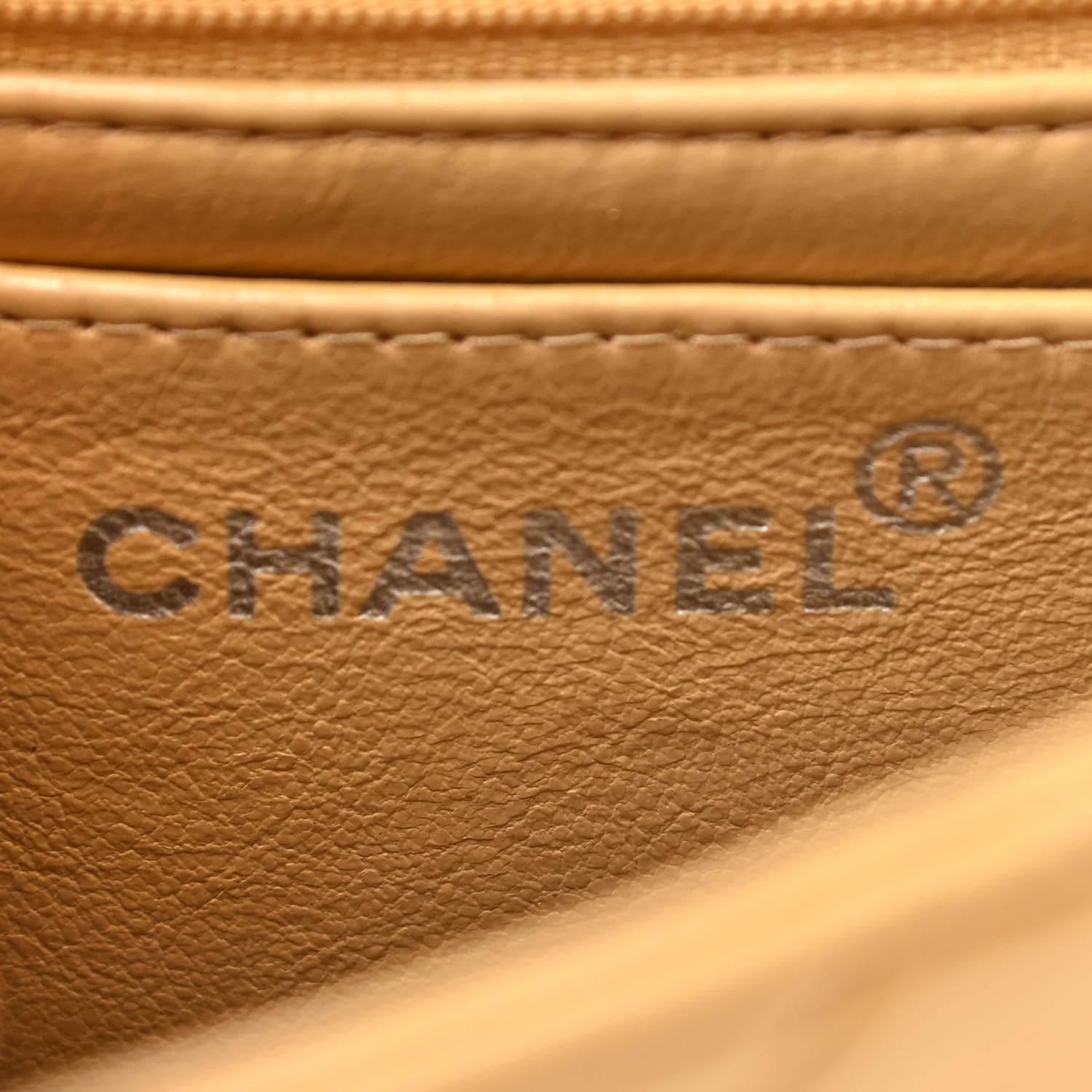 Chanel Lambskin Quilted Mini Square Flap Beige 5 of 9