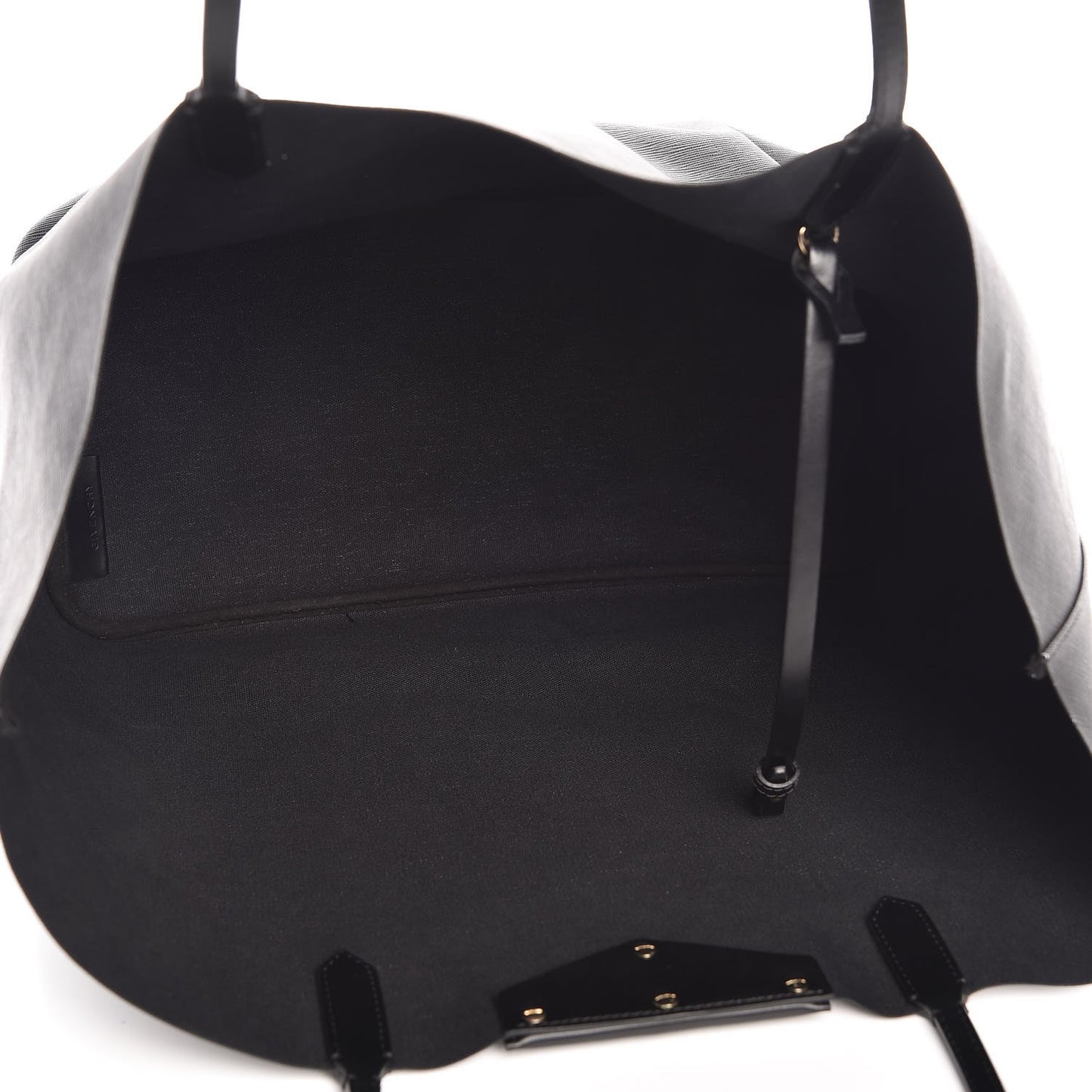 Textured Coated Canvas Print Large Antigona Tote Black