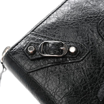 Balenciaga Agneau Classic Silver Hardware Continental Zip Around Wallet Black 11 of 11