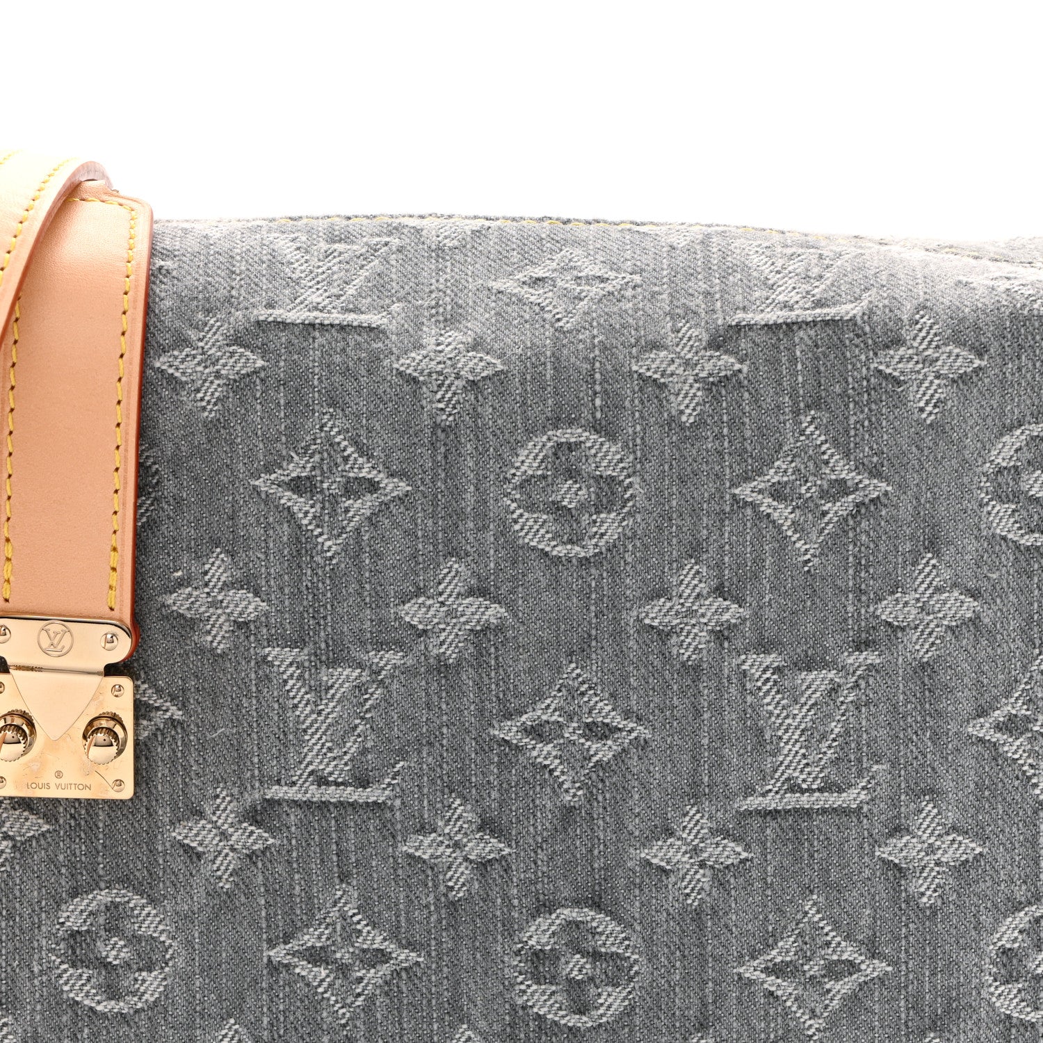 Louis Vuitton Monogram Denim Side Trunk MM Washed Gray 7 of 9