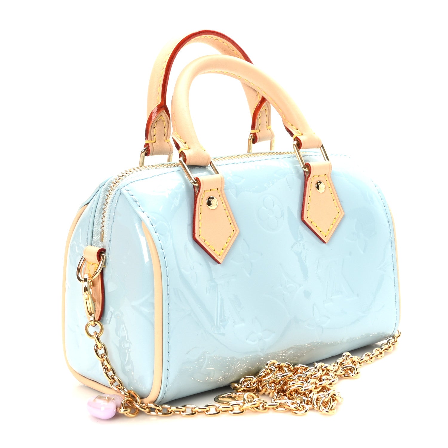 Louis Vuitton Vernis Monogram Nano Speedy Sky 3 of 8