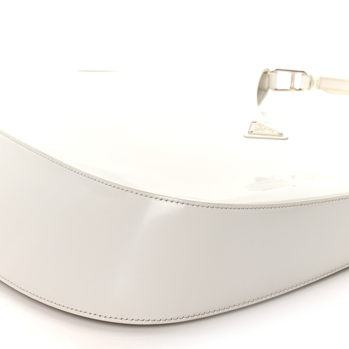 Spazzolato Maxi Cleo Adjustable Strap Shoulder Bag White