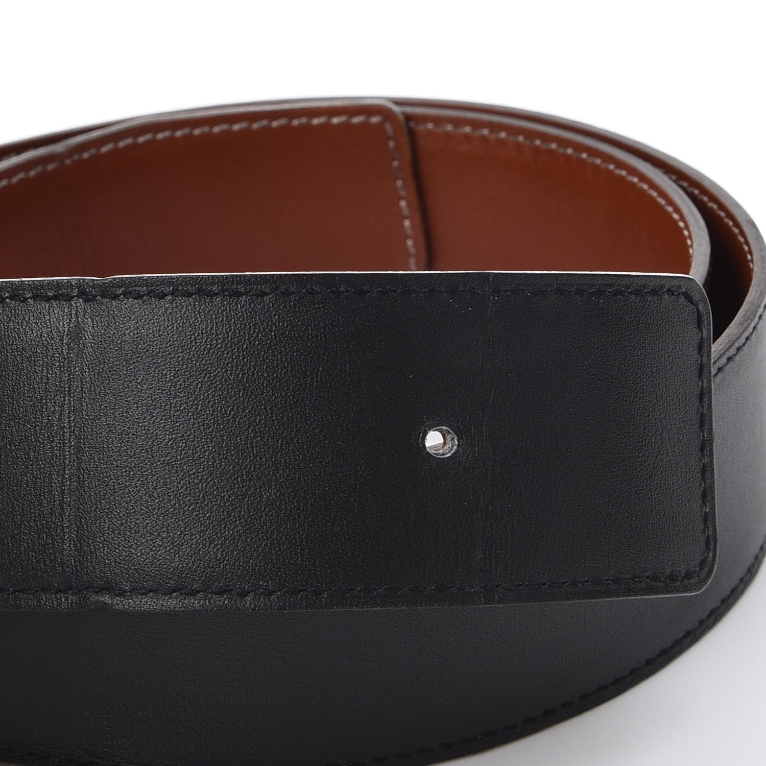 Hermes Natural Barenia Chamonix 42mm Belt Strap 95 Gold Black 3 of 9