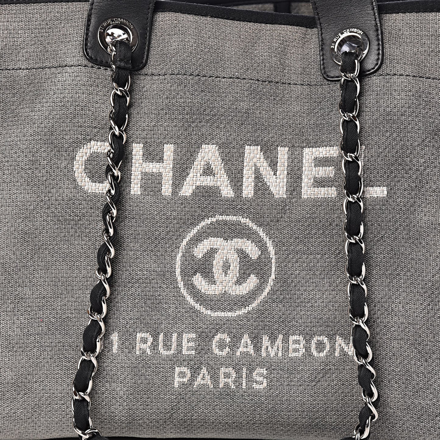 Canvas Large Deauville Tote Grey
