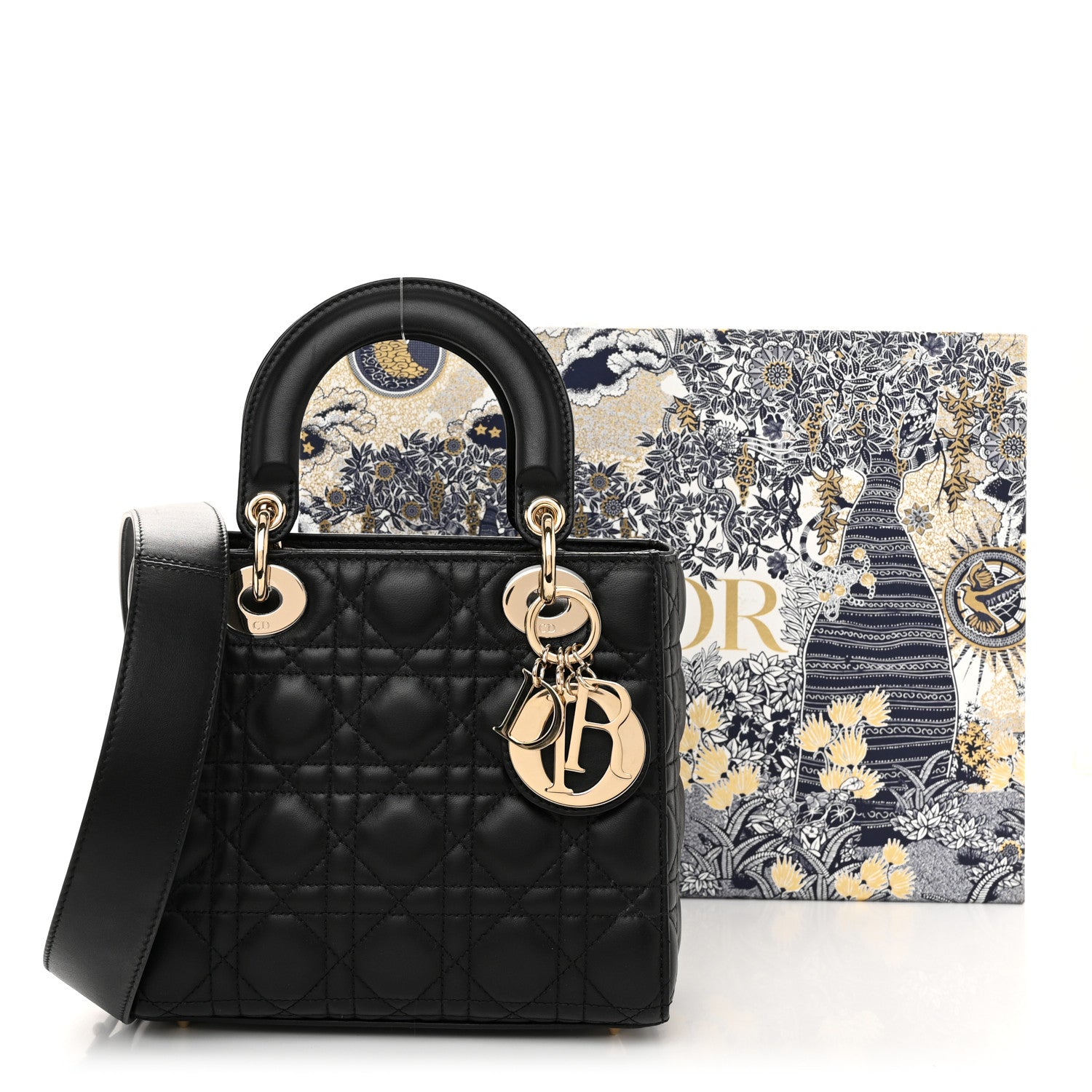 Christian Dior Lambskin Cannage Small My ABCDior Lady Dior Black 11 of 11