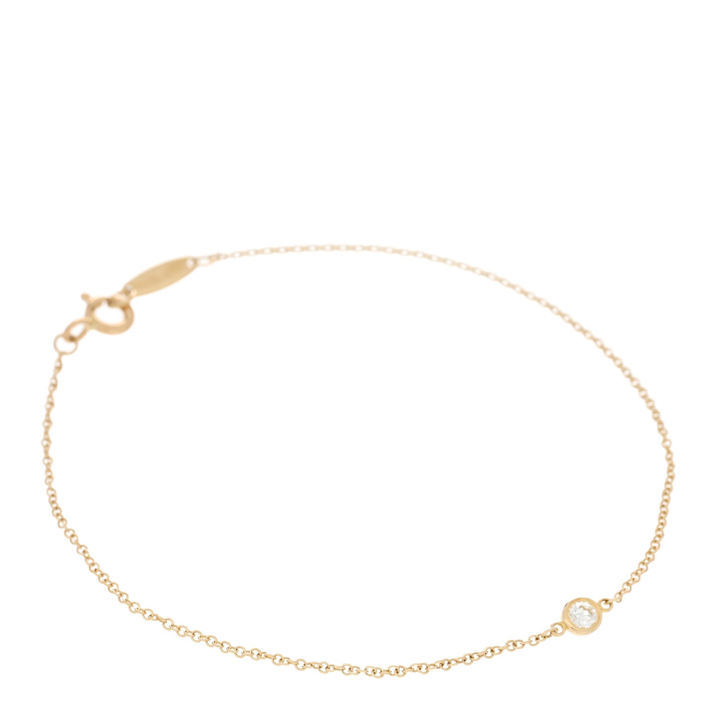 18K Yellow Gold Diamond .08ct Elsa Peretti Diamonds By The Yard Bracelet