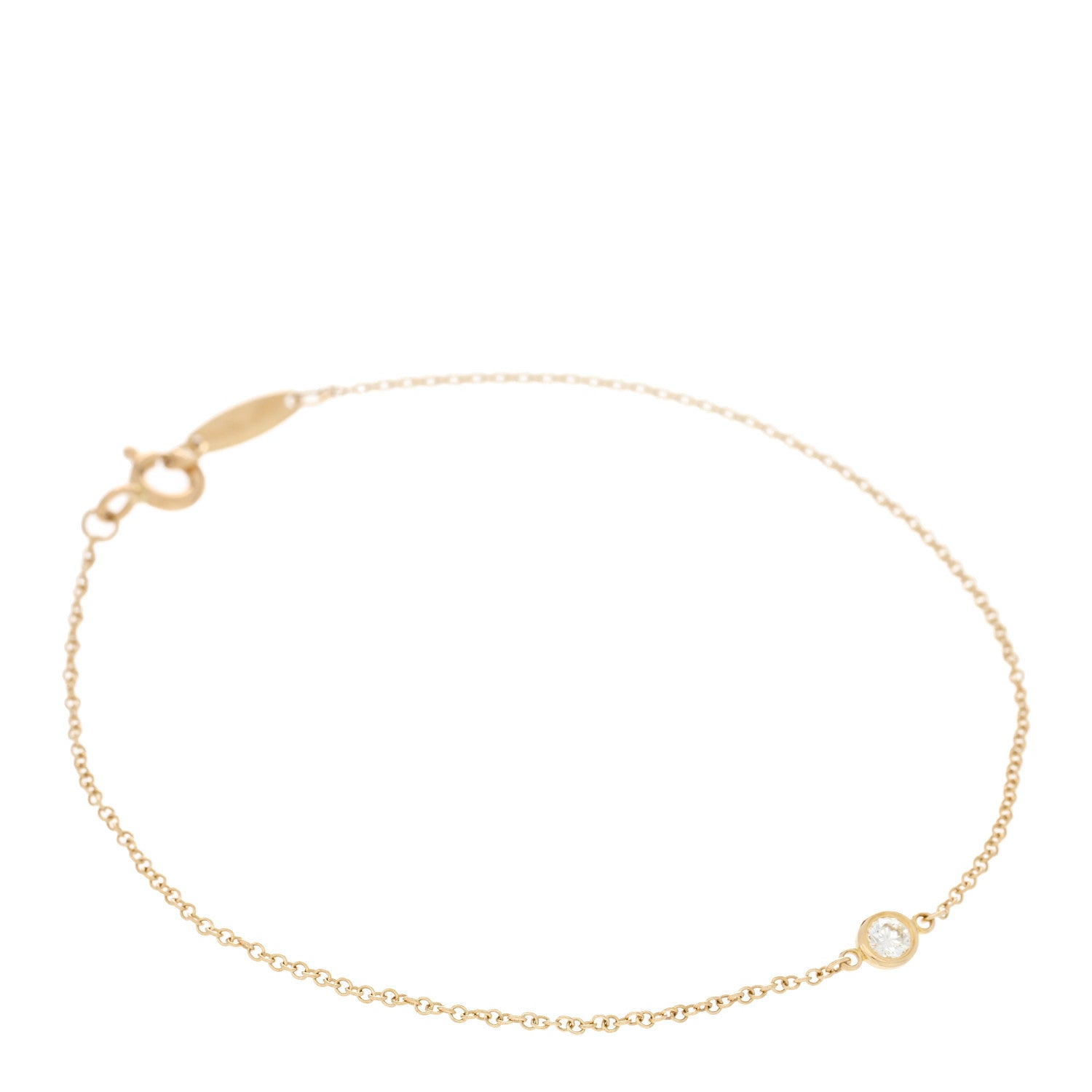 Tiffany 18K Yellow Gold Diamond .08ct Elsa Peretti Diamonds By The Yard Bracelet 1 of 4