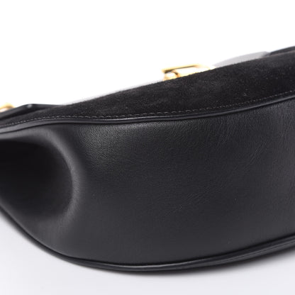 Chloe Suede Smooth Calfskin Drew Shoulder Bag Black 8 of 16
