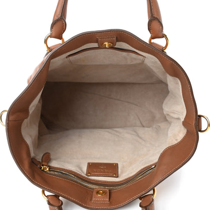 Prada Soft Calf Shopping Tote Cuoio 4 of 4