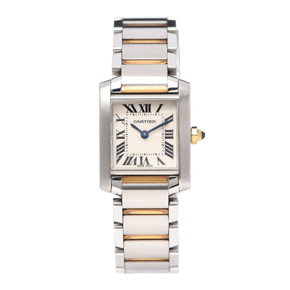 Cartier Stainless Steel 18K Yellow Gold 20mm Tank Francaise Quartz Watch 1 of 6