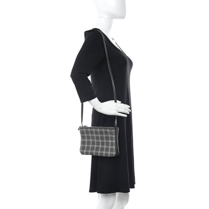 Celine Lambskin Small Trio Crossbody Bag White Brown 2 of 13