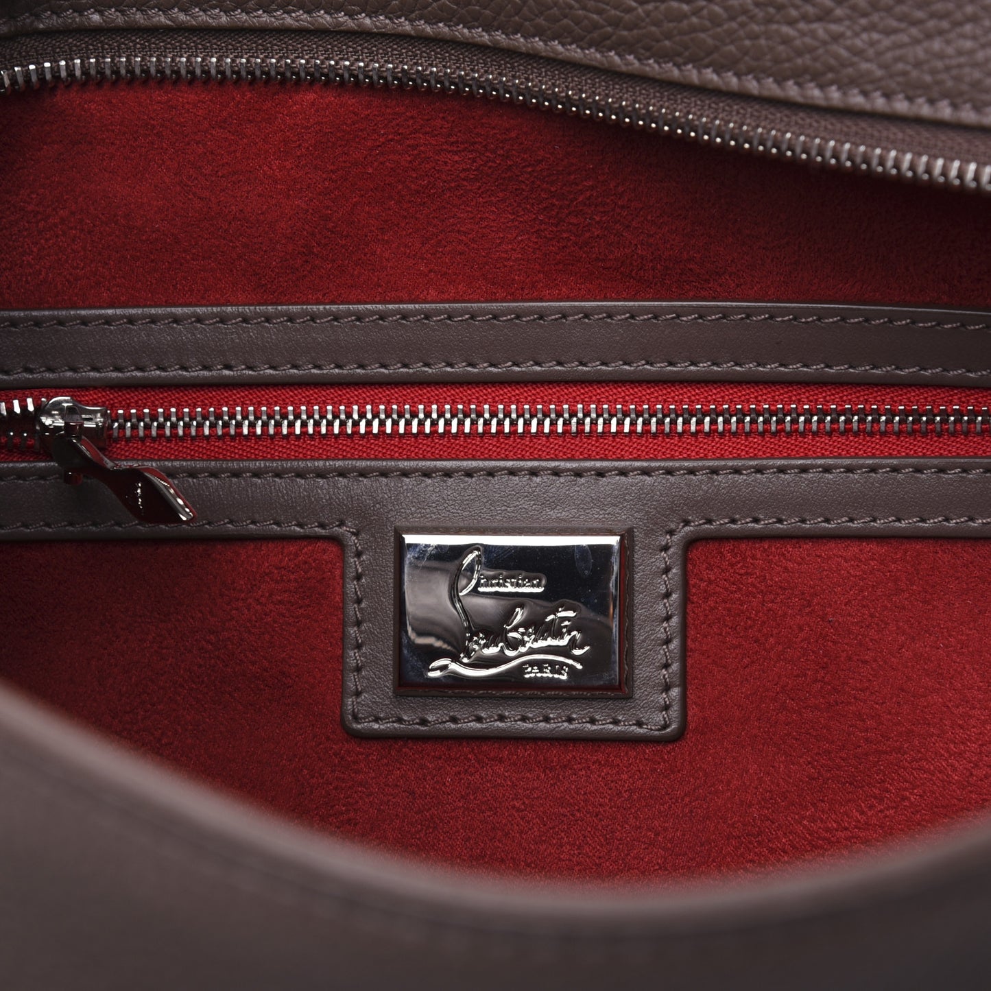 Empire Calf Spikes Fringe Eloise Hobo Grey