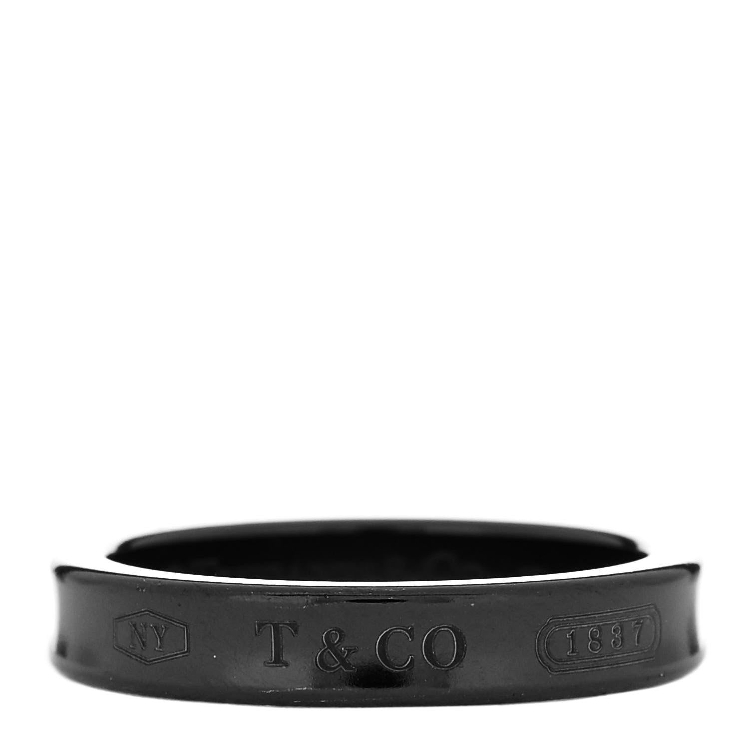 Tiffany Titanium 4mm Narrow 1837 Ring 56 7.5 1 of 4
