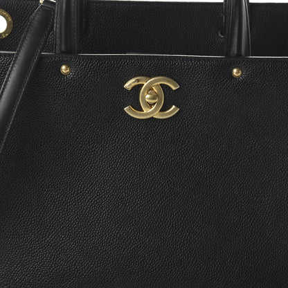 Chanel Caviar Small Shopping Tote Black 10 of 11