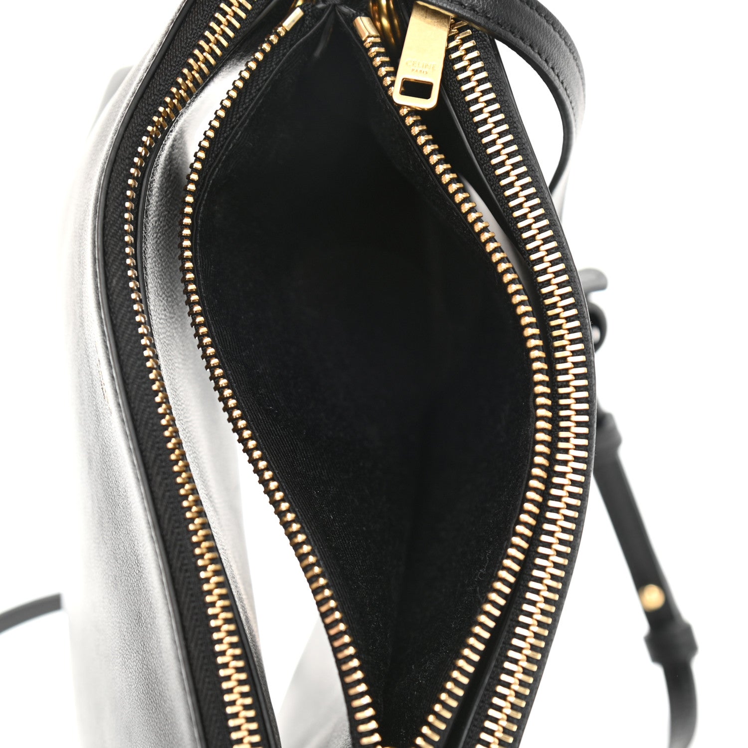 Celine Lambskin Small Trio Crossbody Bag Black 5 of 9