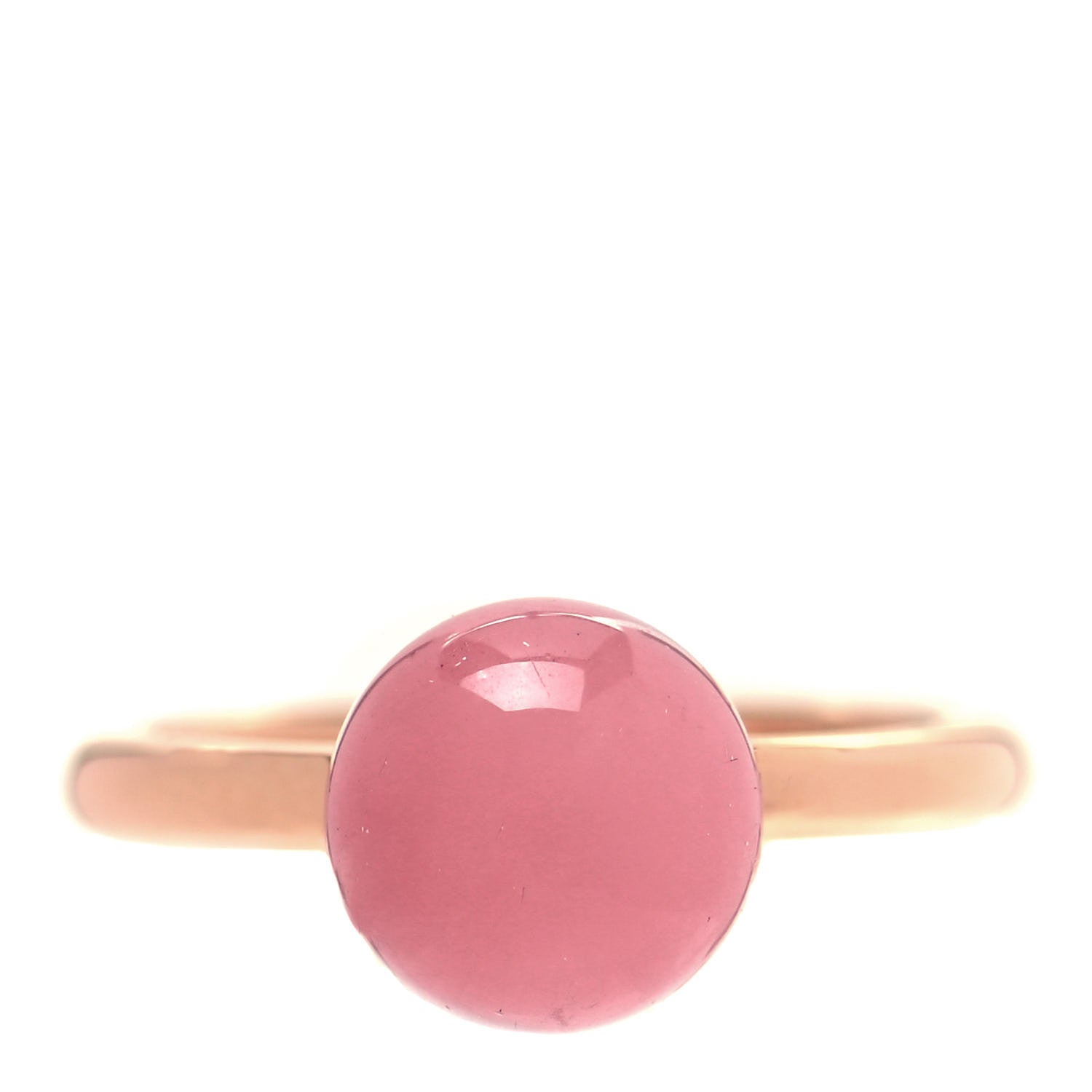 Tiffany 18K Rose Gold Rose Quartz HardWear Ball Ring 47 4 1 of 5
