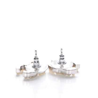 Chanel Pearl CC Earrings Silver 3 of 5
