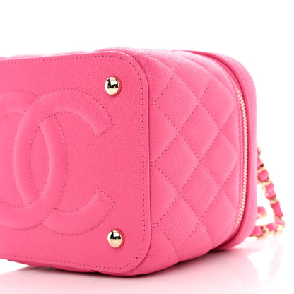 Chanel Caviar Quilted Small CC Vanity Case Rose 10 of 12