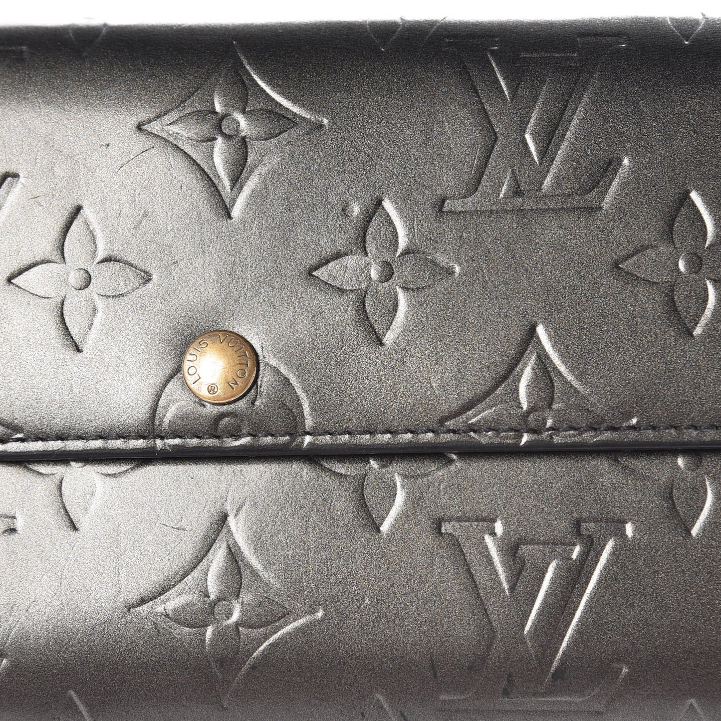 Mat Monogram Sarah Wallet Gris