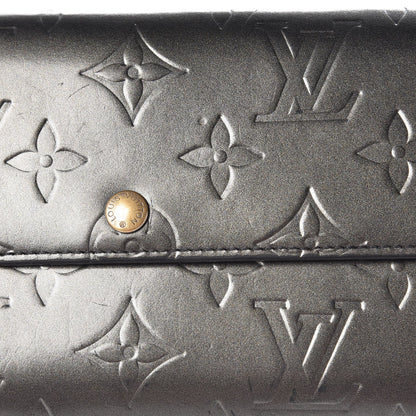 Louis Vuitton Mat Monogram Sarah Wallet Gris 7 of 12