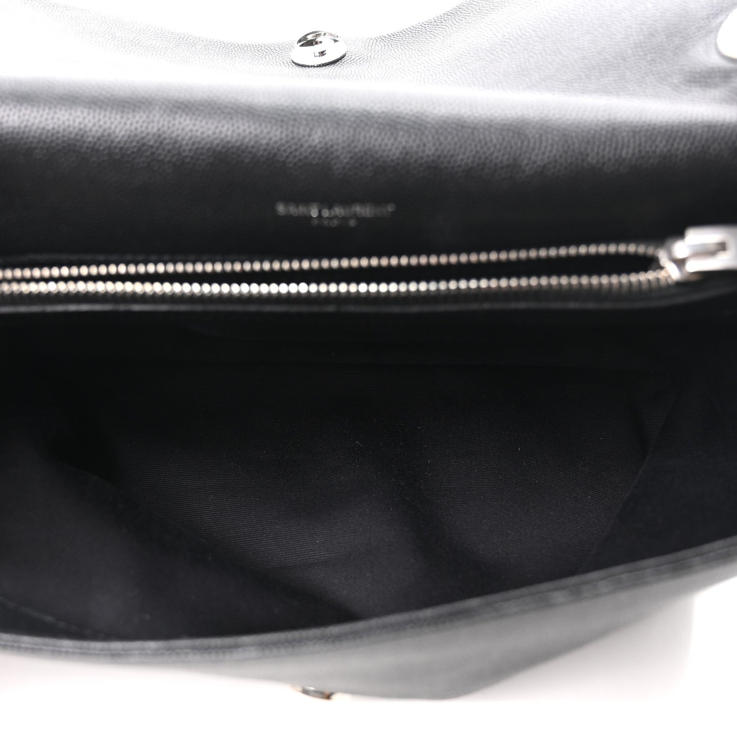 Grain De Poudre Medium West Hollywood Monogram Fold-Over Black