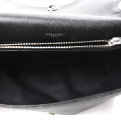 Saint Laurent Grain De Poudre Medium West Hollywood Monogram Fold-Over Black 5 of 10