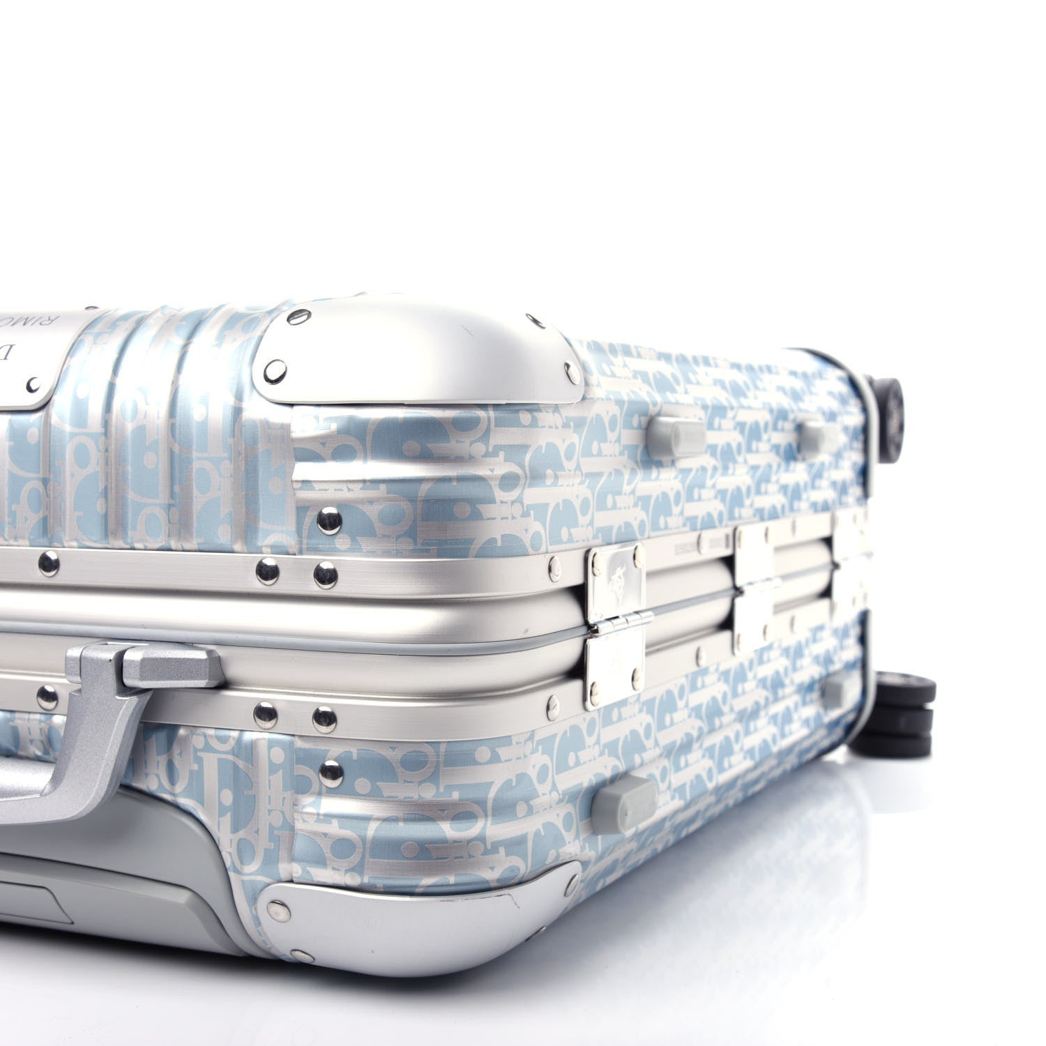 Christian Dior X RIMOWA Aluminum Gradient Cabin Luggage Blue Multi 9 of 11