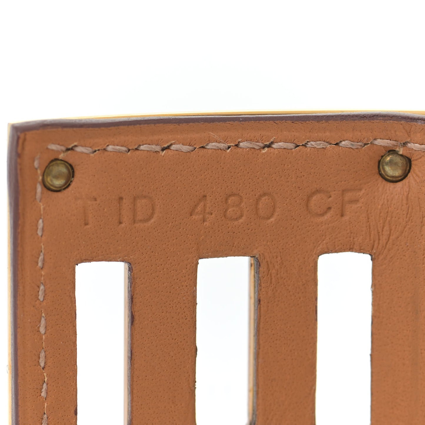 Natural Barenia Kelly Dog Cuff Fauve