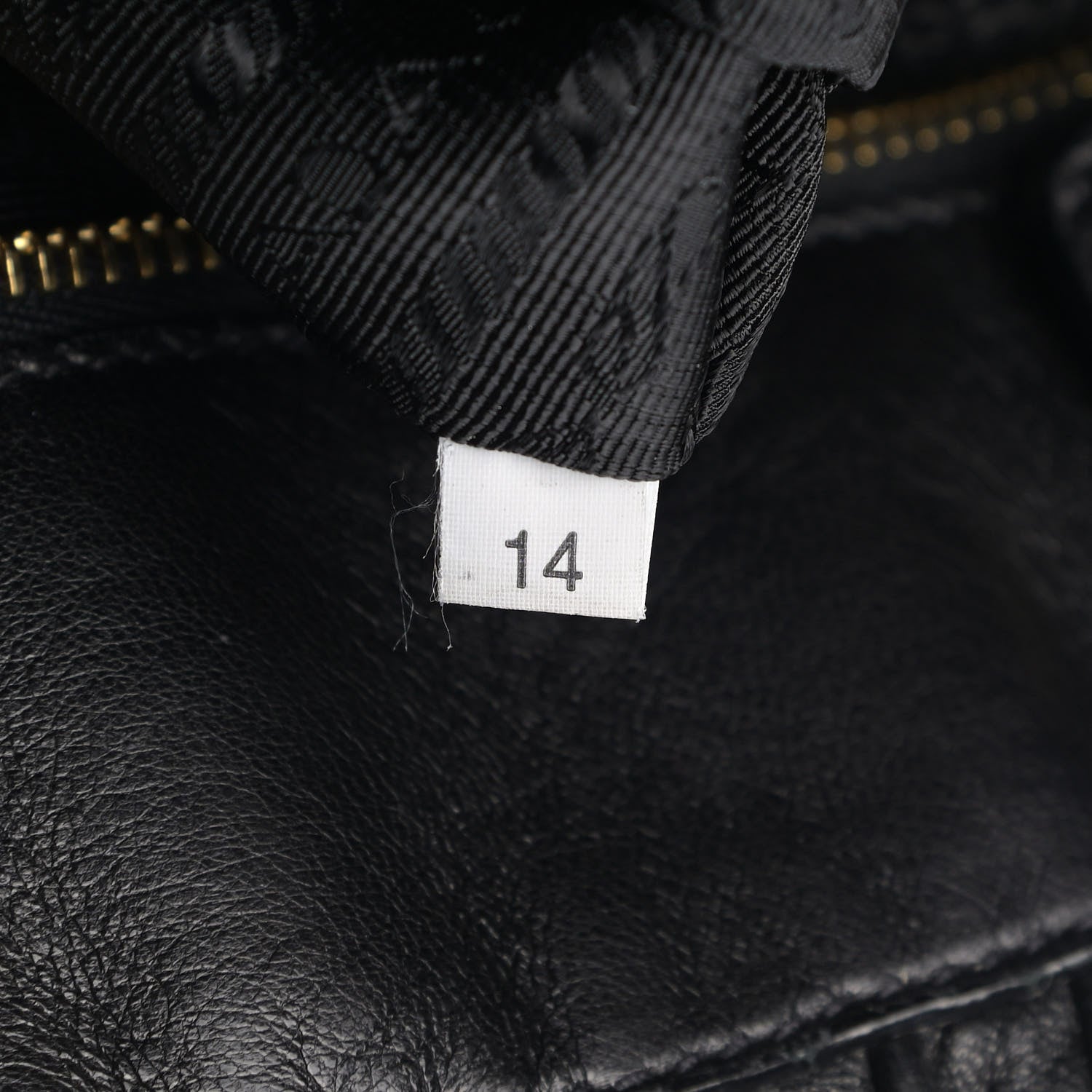 Prada Nappa Gaufre Tote Black 7 of 13