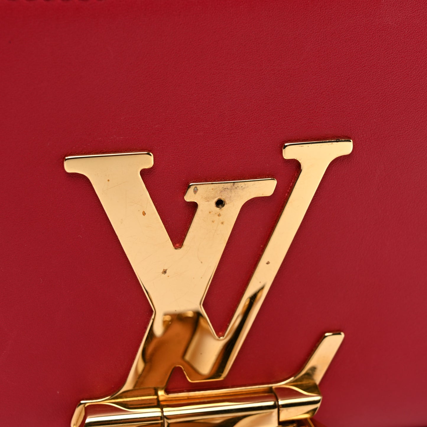 Calfskin Chain Louise MM Red
