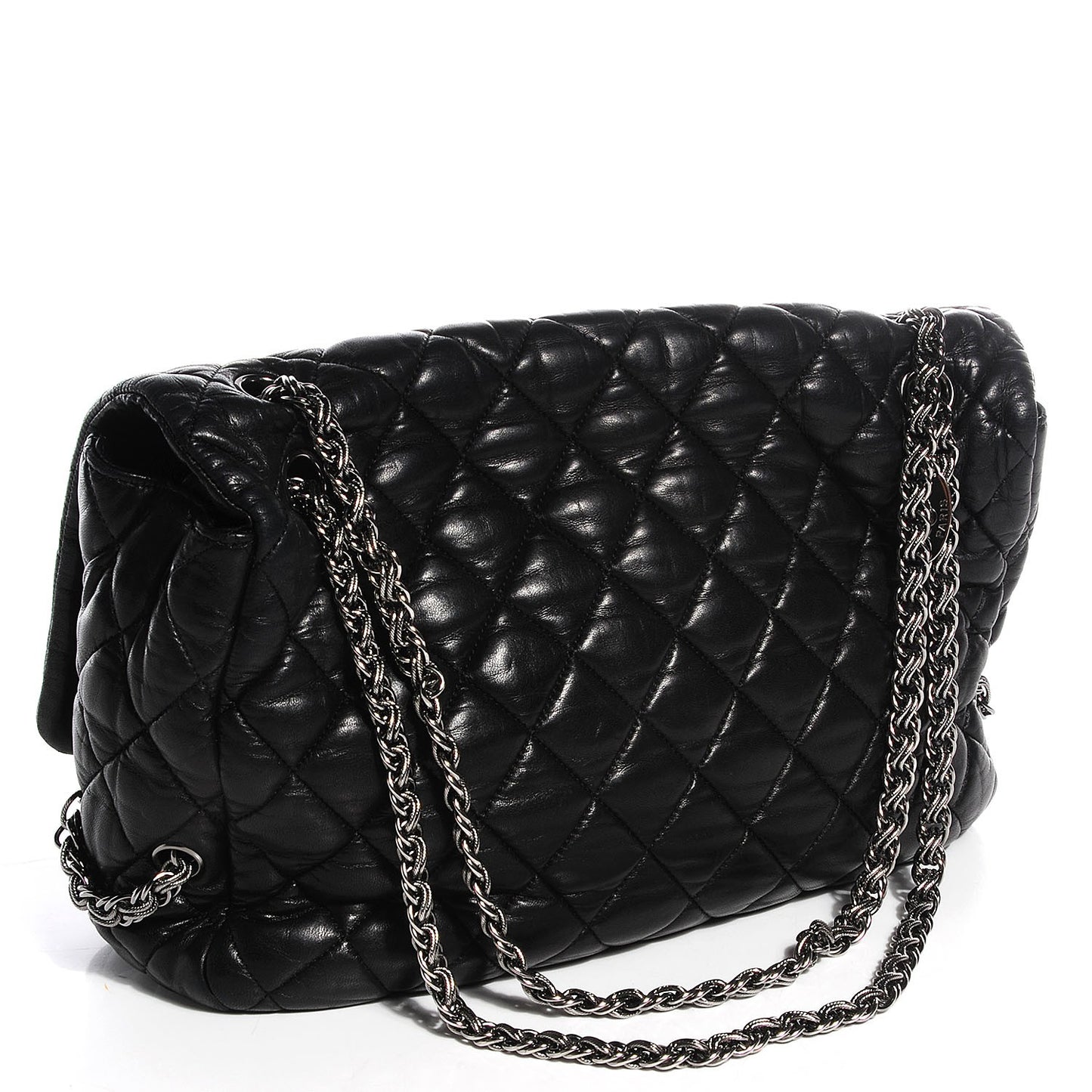 Lambskin Quilted Paris Moscou Red Square Flap Black