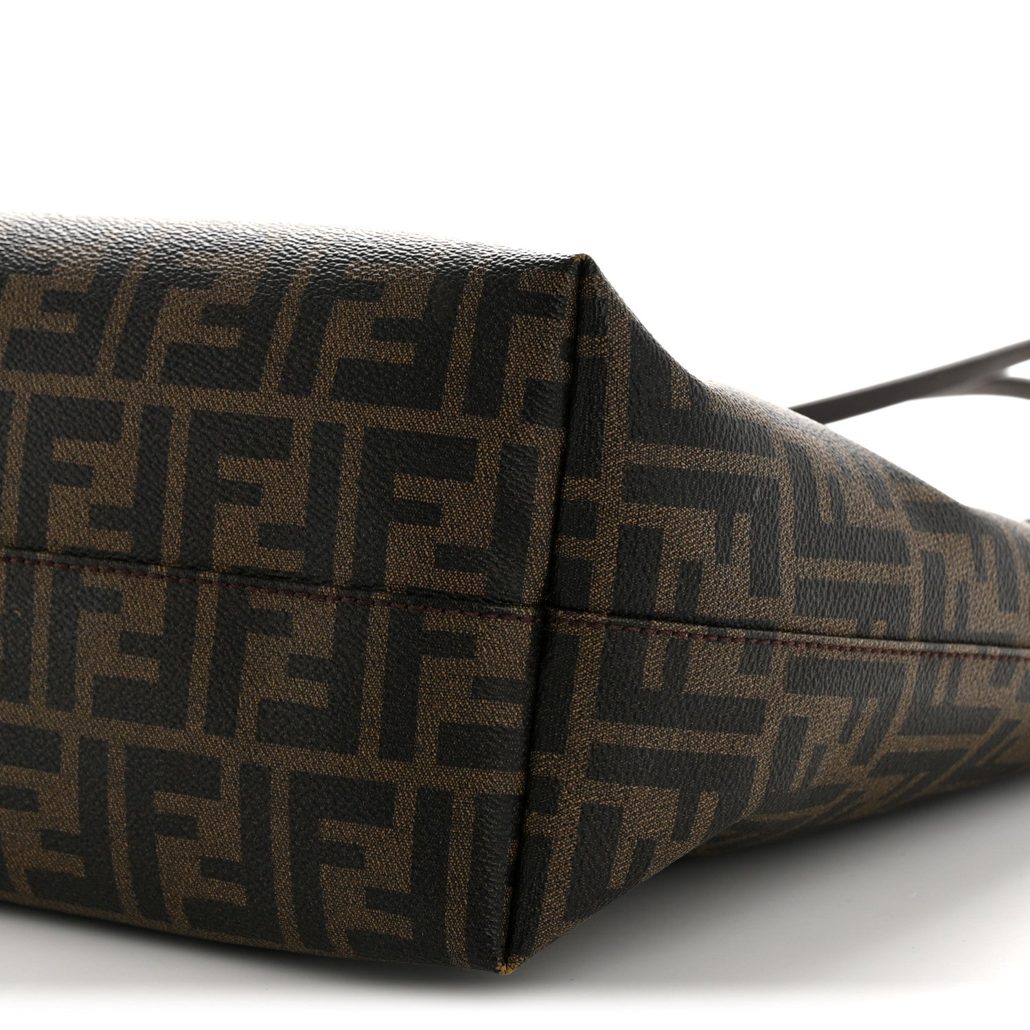 Fendi Zucca Spalmati Medium Roll Tote Tobacco Blue 10 of 13
