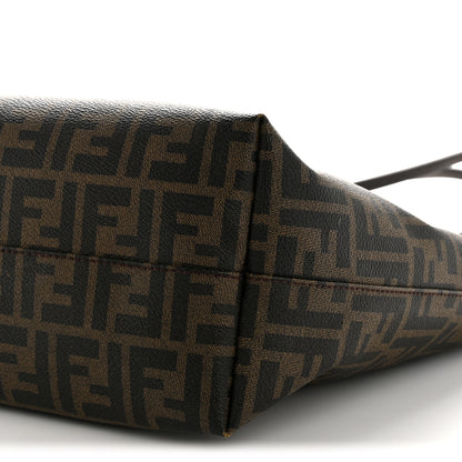Fendi Zucca Spalmati Medium Roll Tote Tobacco Blue 10 of 13