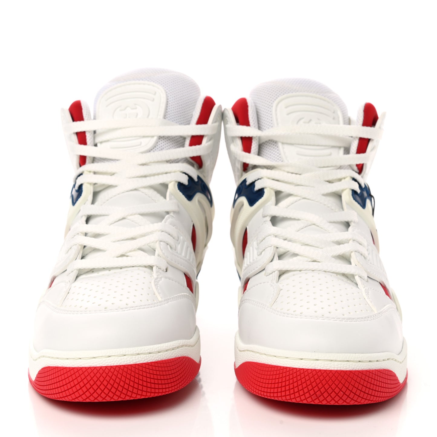 Demetra Mens Basket High Top Sneakers 6 Great White Hibiscus Red
