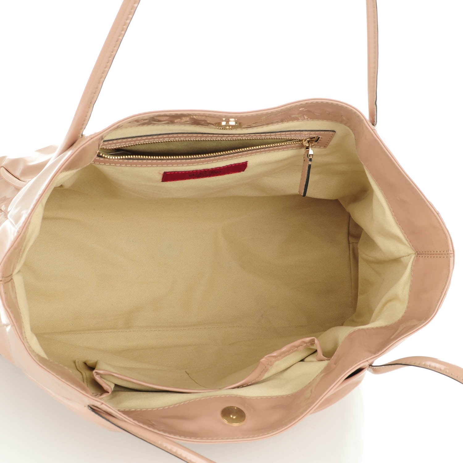 Valentino Garavani Patent Lacca Bow Tote Nude 6 of 8