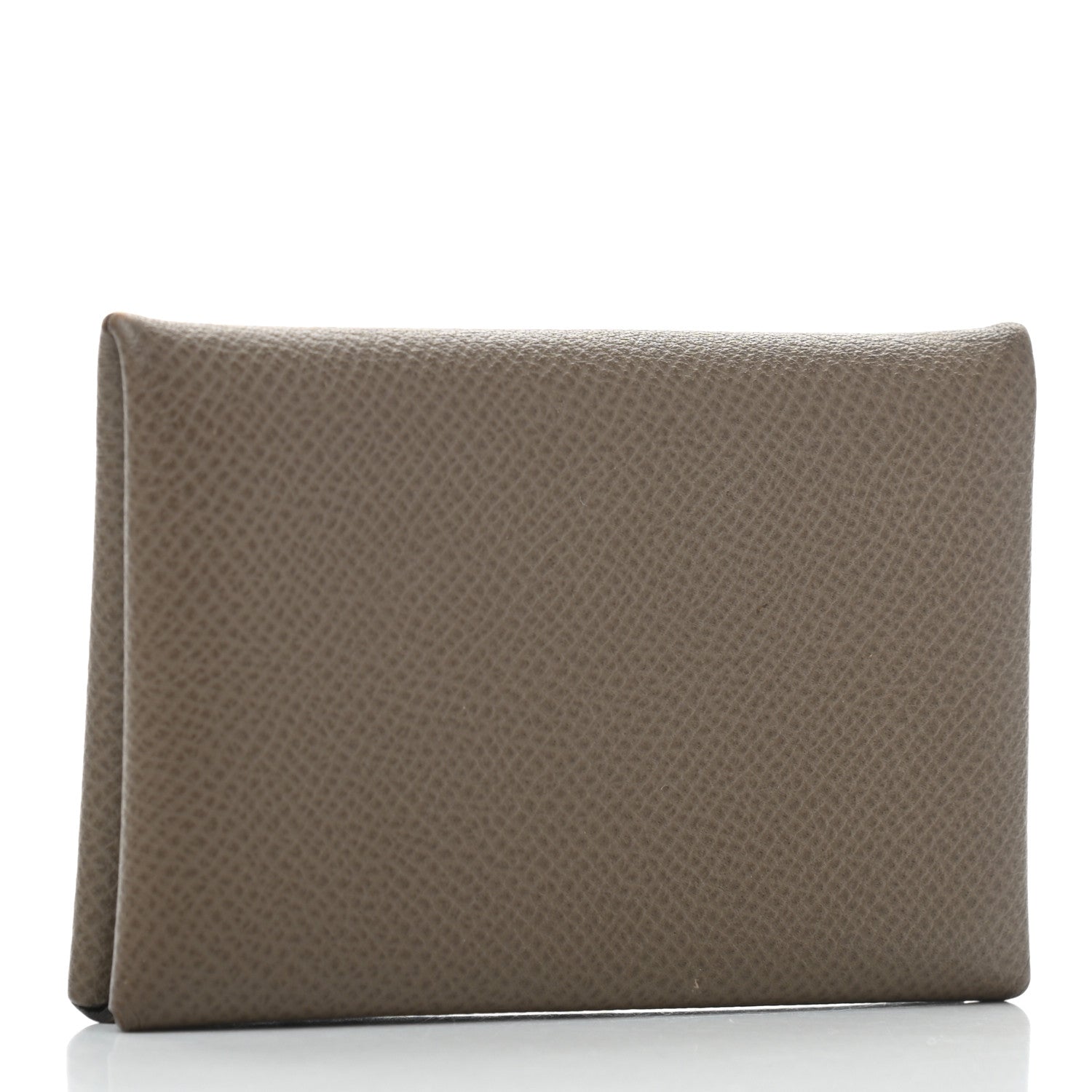 Hermes Epsom Calvi Card Case Etoupe 3 of 7