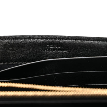 Fendi Nappa Matisse FF Embossed Continental Wallet On Chain Black 7 of 10