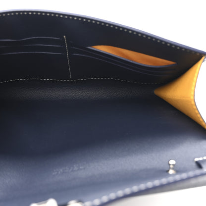 Goyard Goyardine Calfskin Chypre Wallet Pouch Navy 5 of 10