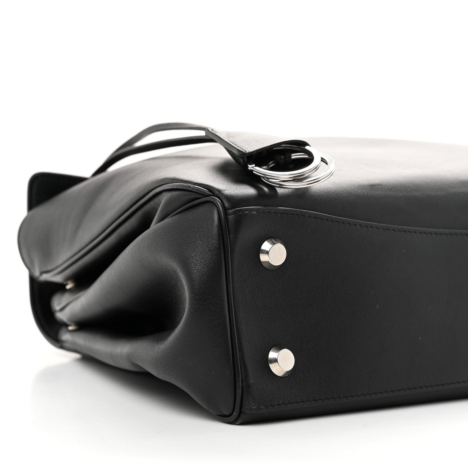Balenciaga Natural Smooth Calfskin Medium Rodeo Top Handle Handbag Black Black 9 of 9