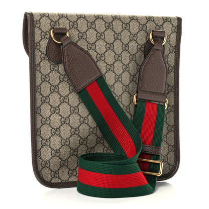 Gucci GG Supreme Monogram Web Medium Neo Vintage Flap Messenger Bag Beige New Acero 3 of 11