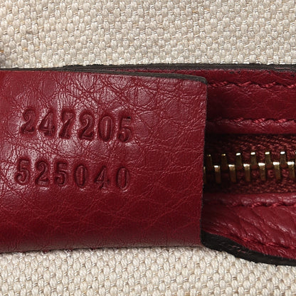 Gucci Monogram Cellarius Calfskin Vintage Web Medium Boston Beige Ebony Soft Burgundy Peonia Flower 8 of 10