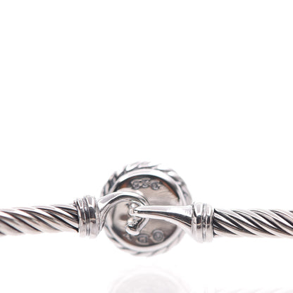 David Yurman Sterling Silver Pearl 3mm Chatelaine Bracelet 4 of 6