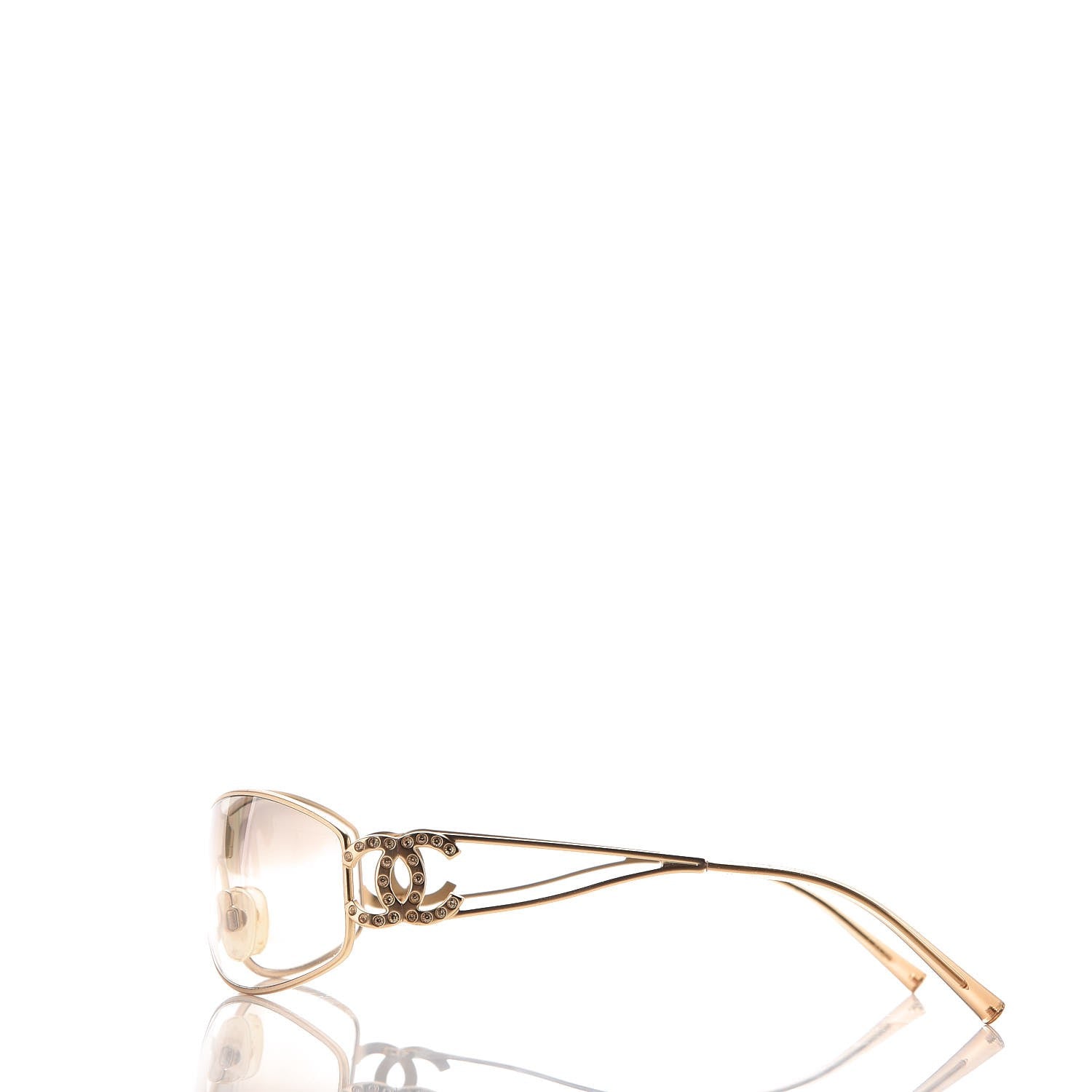 Chanel Crystal CC Logo Sunglasses 4073-B Gold 3 of 6