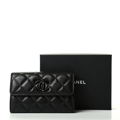 Chanel Caviar Quilted My Everything Flap Wallet Black 8 of 8