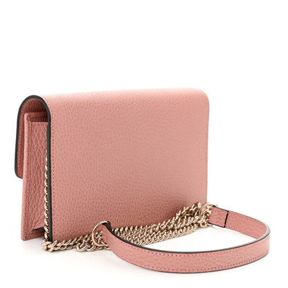 Gucci Dollar Calfskin Interlocking G Chain Wallet Soft Pink 3 of 11