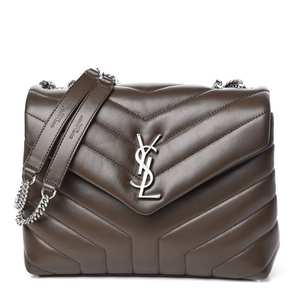 Saint Laurent Calfskin Y Quilted Monogram Small Loulou Chain Satchel Faggio 1 of 10