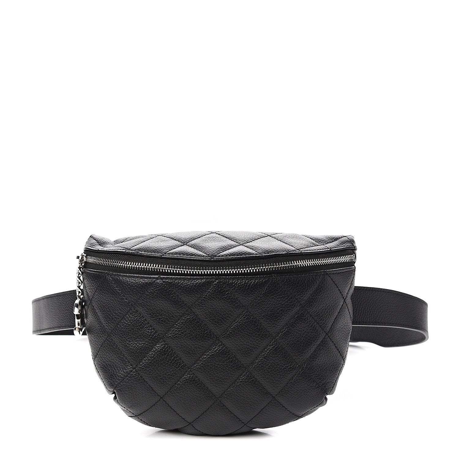 Chanel Grained Calfskin Quilted Waist Belt Bag Black 1 of 9