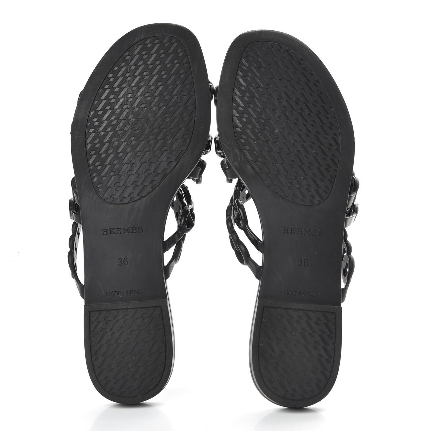 Rubber Chaine d'Ancre Nude Sandals 36 Black