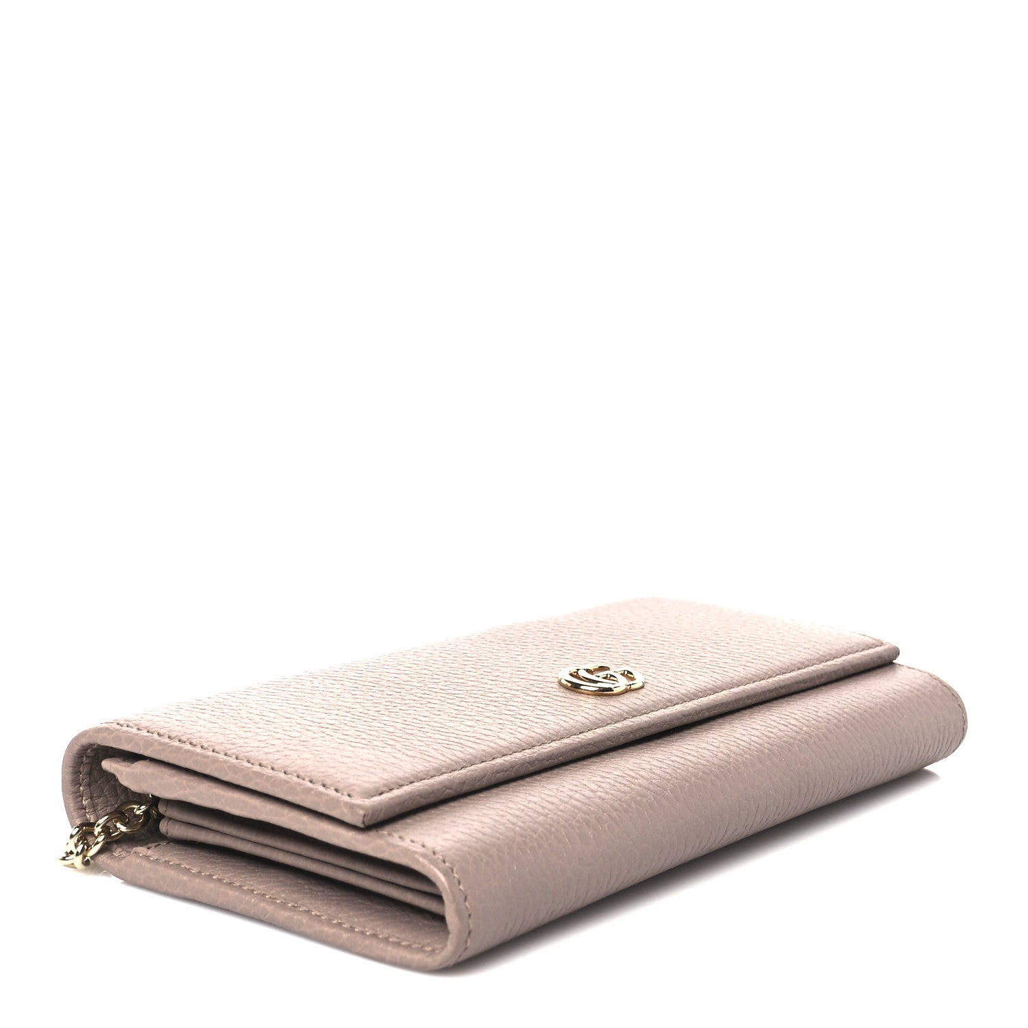 Gucci Dollar Calfskin Petite GG Marmont Wallet Chain Bag Porcelain Rose 4 of 11