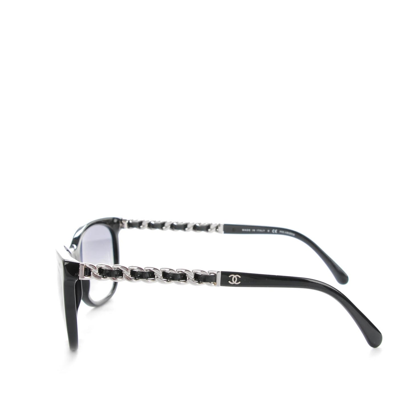 Cat Eye Chain Polarized Sunglasses 5260-Q Black